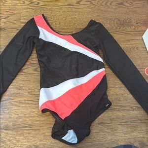 Black and Red Long Sleeve Leotard